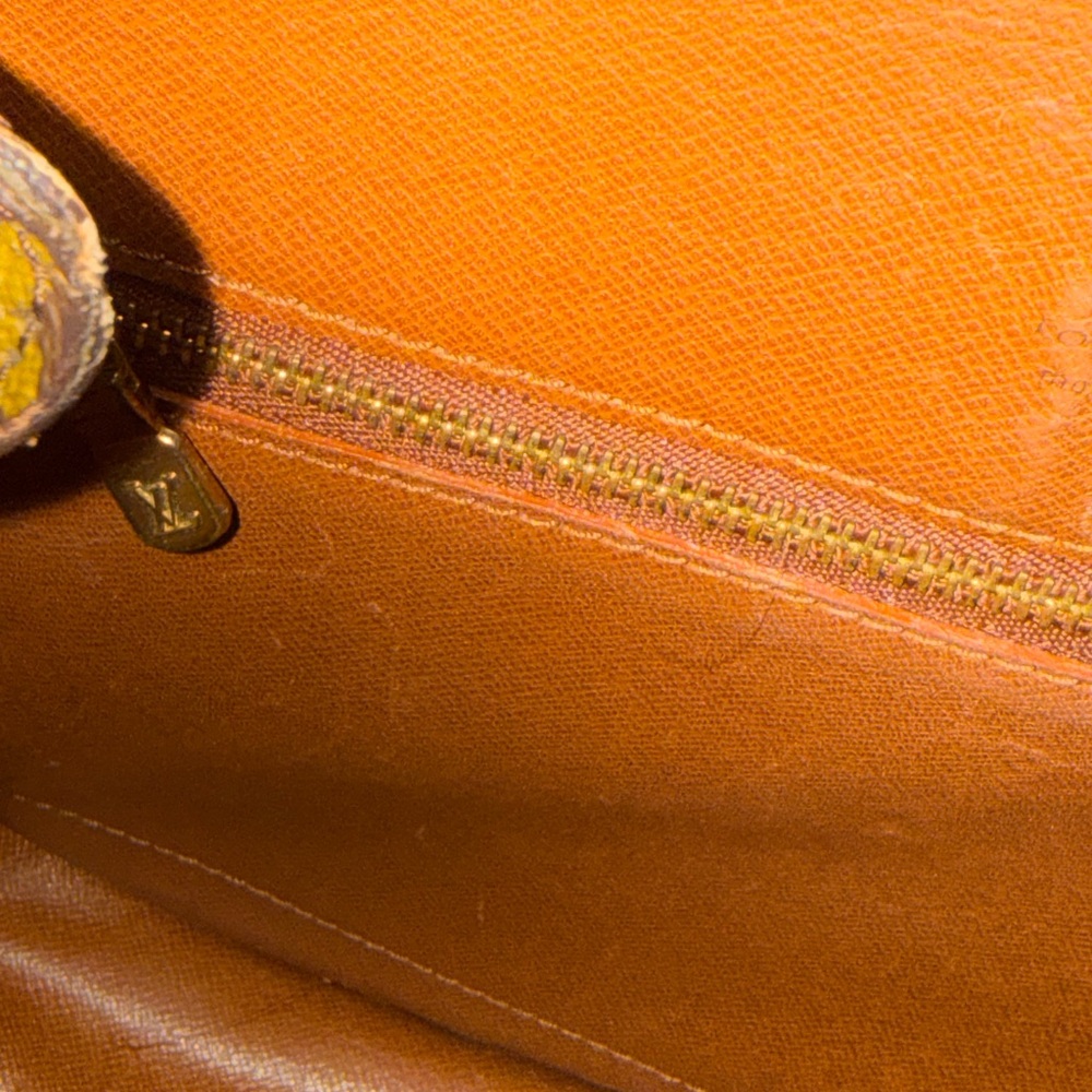 Louis Vuitton Brown Monogram Crossbody Bag with Tan Leather Trim - Picture 5 of 10